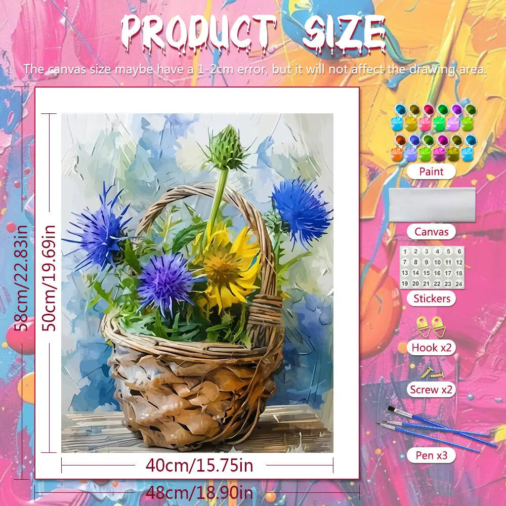 Thistle Basket Paint by Numbers Kit