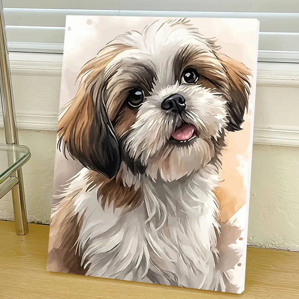 Shih Tzu Portrait Paint by Numbers Kit