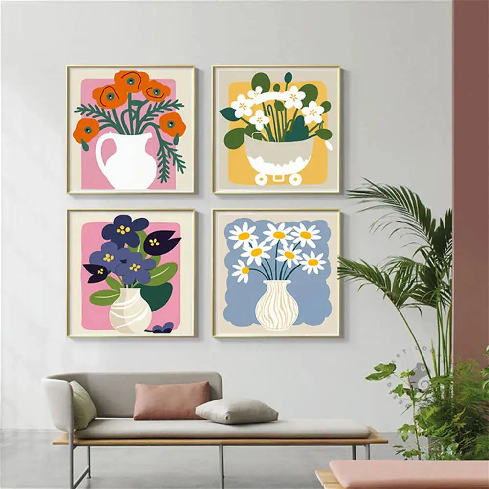 Flower Market Quartet Paint by Numbers Kit