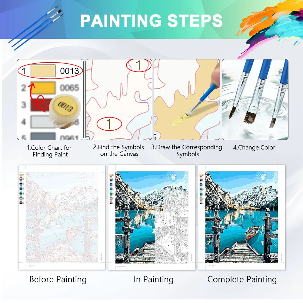 Lilies by the Falls Paint by Numbers Kit