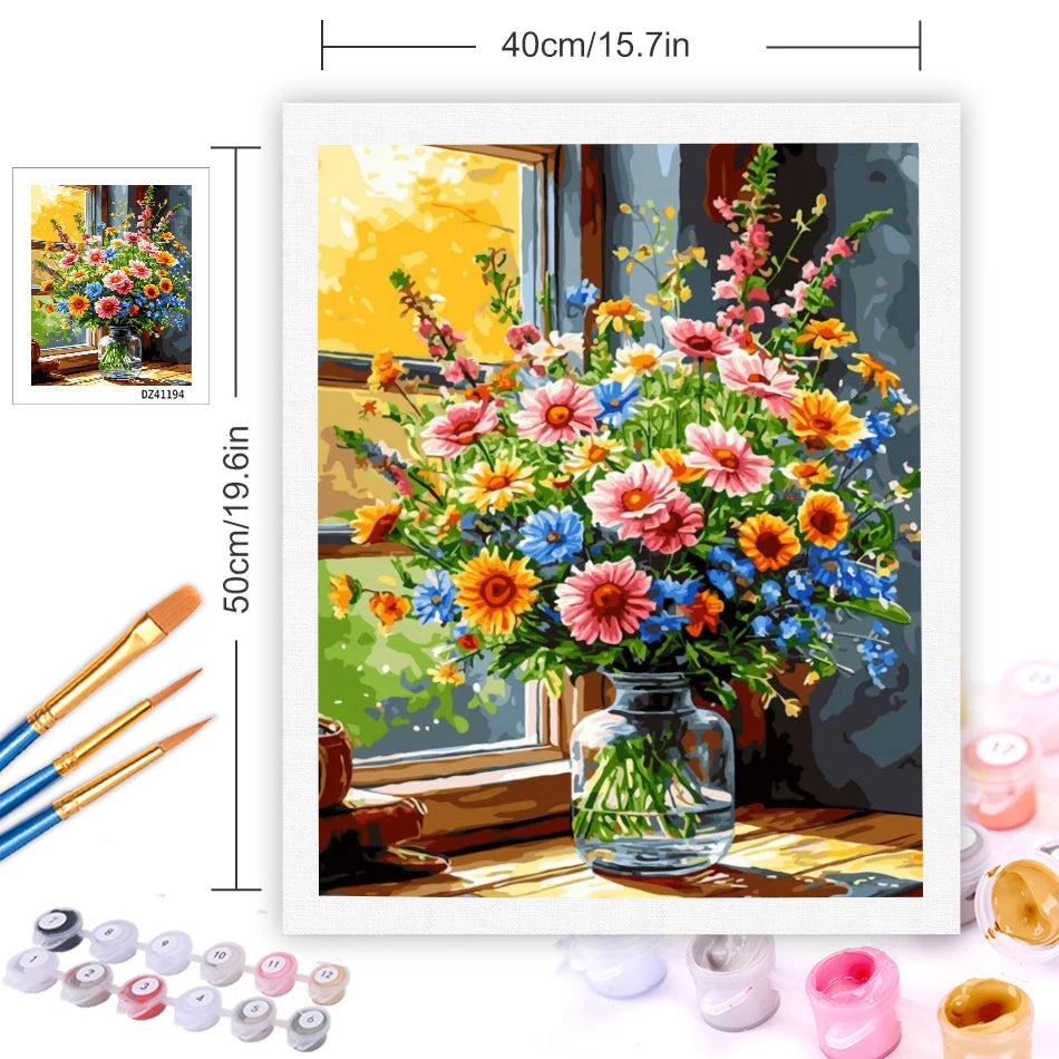Morning Bouquet Paint by Numbers Kit