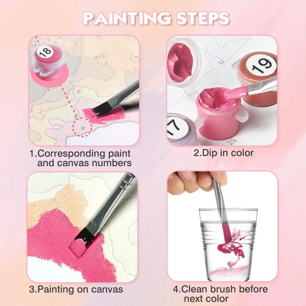 Flower Market Quartet Paint by Numbers Kit