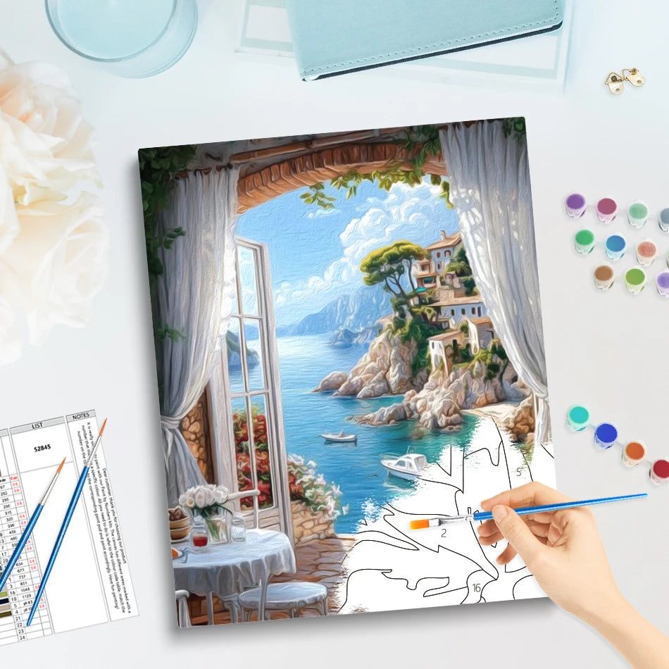 Riviera Archway Paint by Numbers Kit