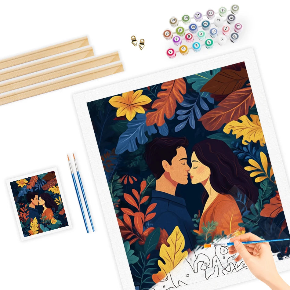 Autumn Rain Walk Paint by Numbers Kit