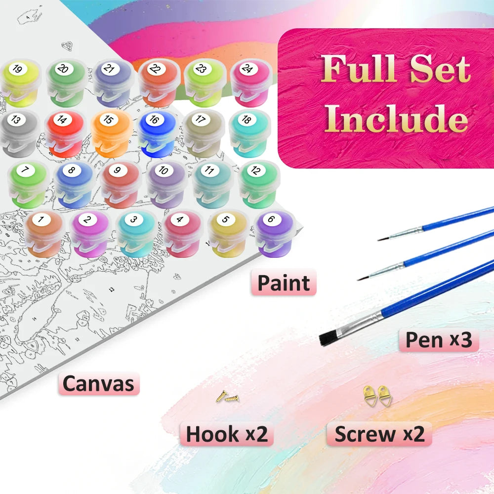 Sunset Window Paint by Numbers Kit