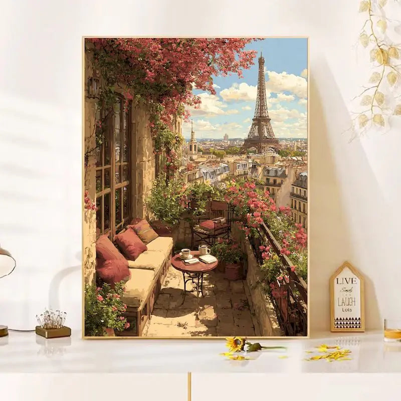Paris Balcony Paint by Numbers Kit