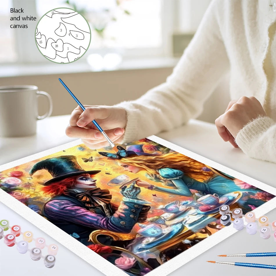 Wonderland Tea Party Paint by Numbers Kit