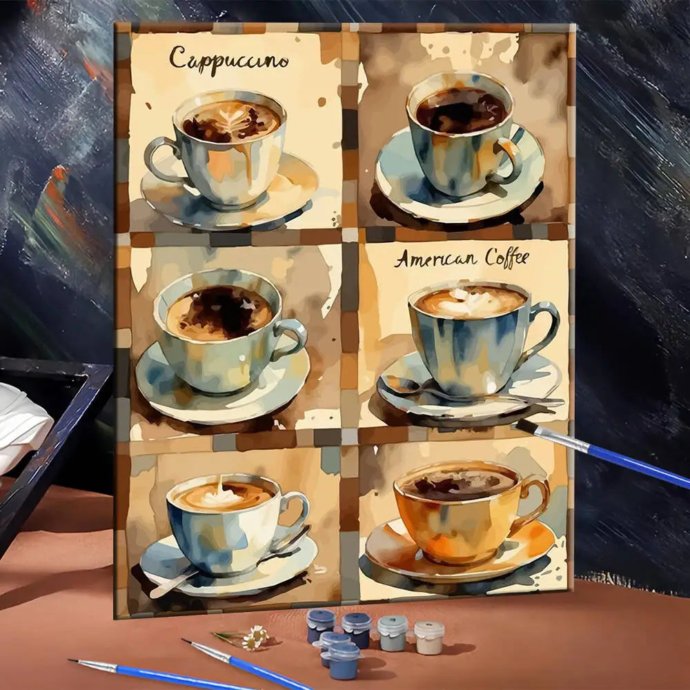 Coffee Collection Paint by Numbers Kit