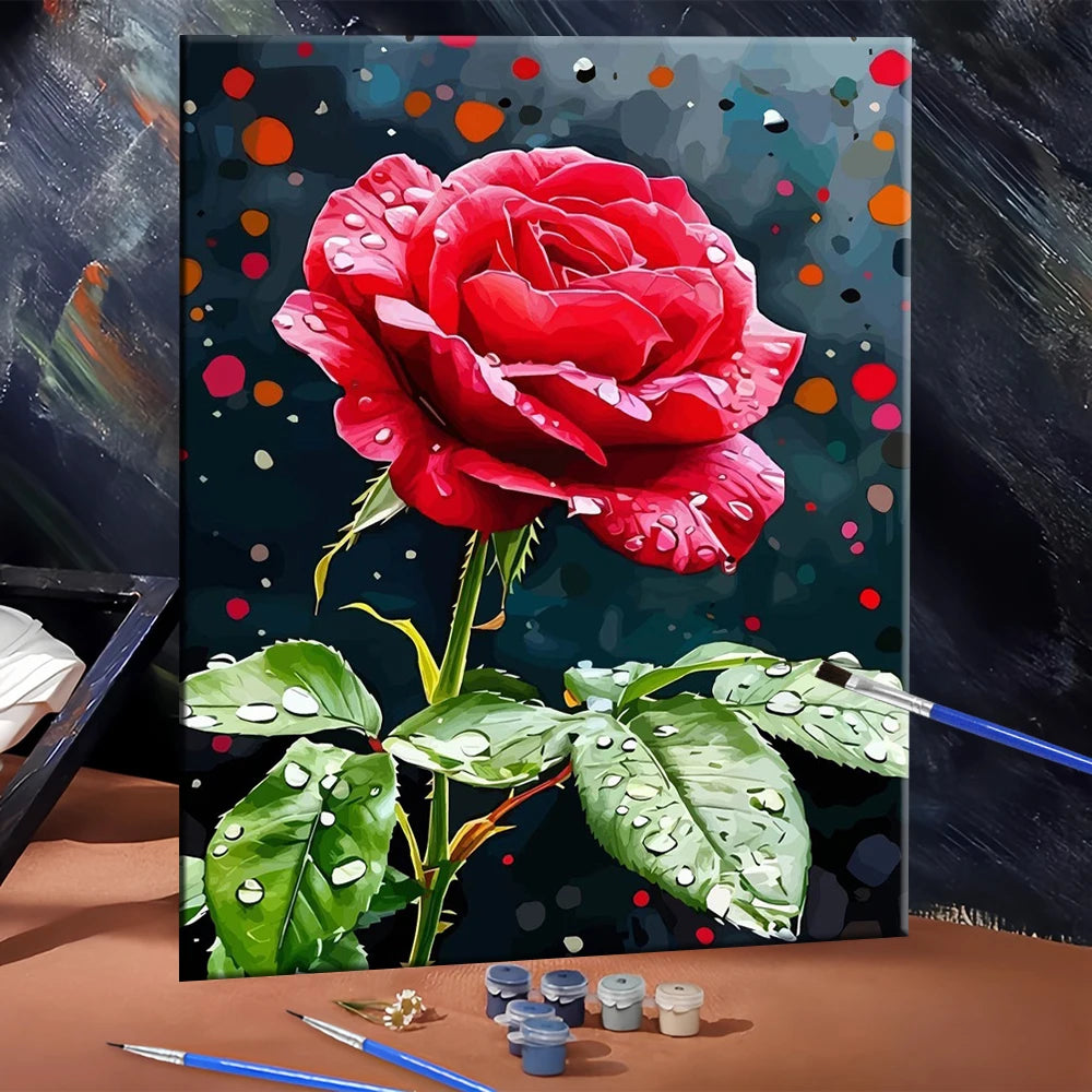 Midnight Rose Paint by Numbers Kit