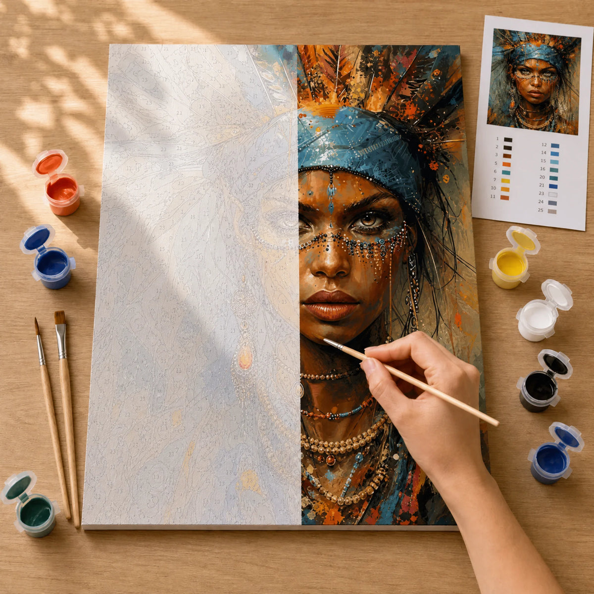 Boho Queen Paint by Numbers Kit — 3