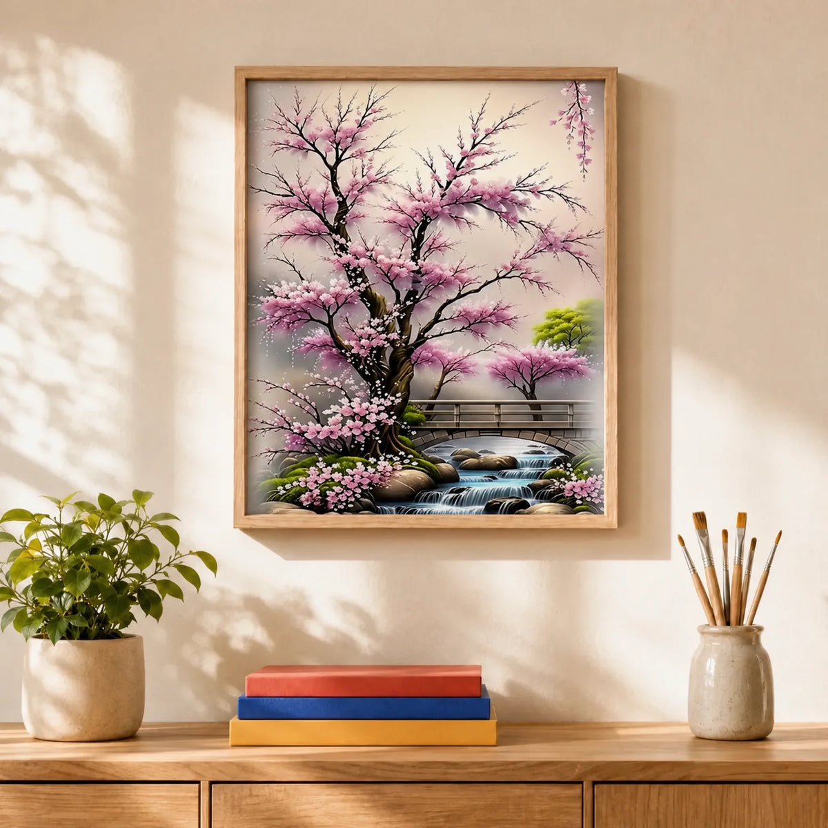 Cherry Blossom Stream Paint by Numbers Kit — 2