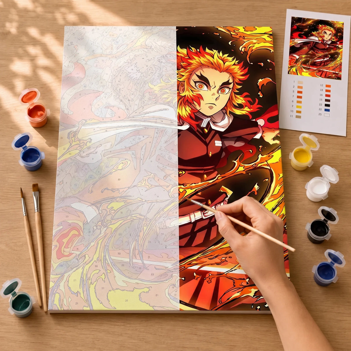 Flame Warrior Paint by Numbers Kit — 3