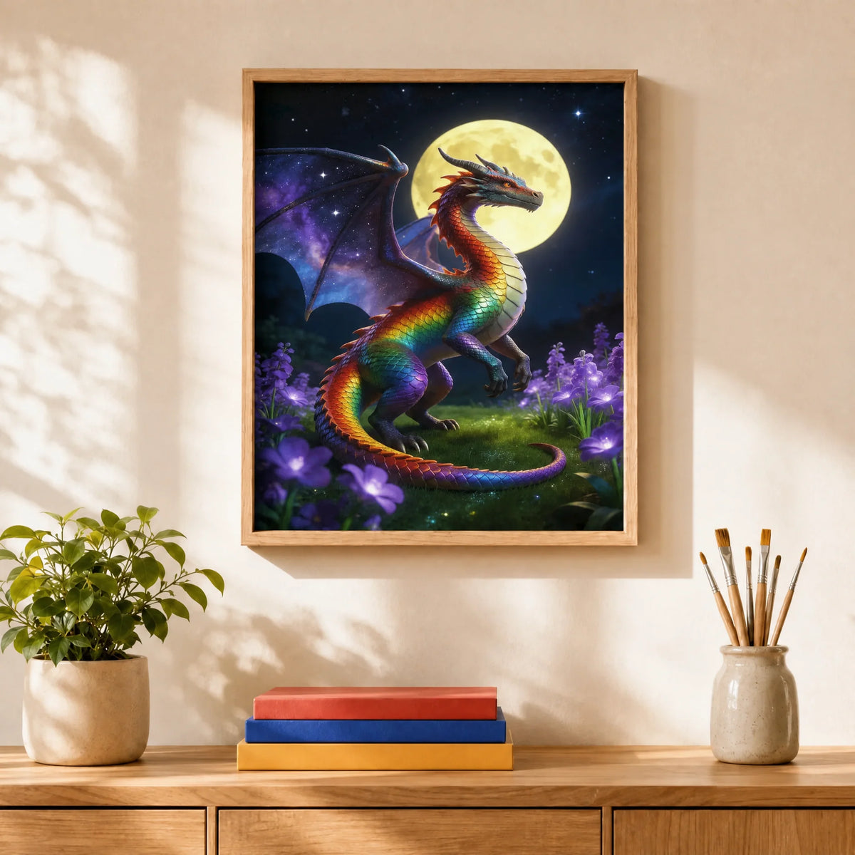 Moonlit Rainbow Dragon Paint by Numbers Kit — 2