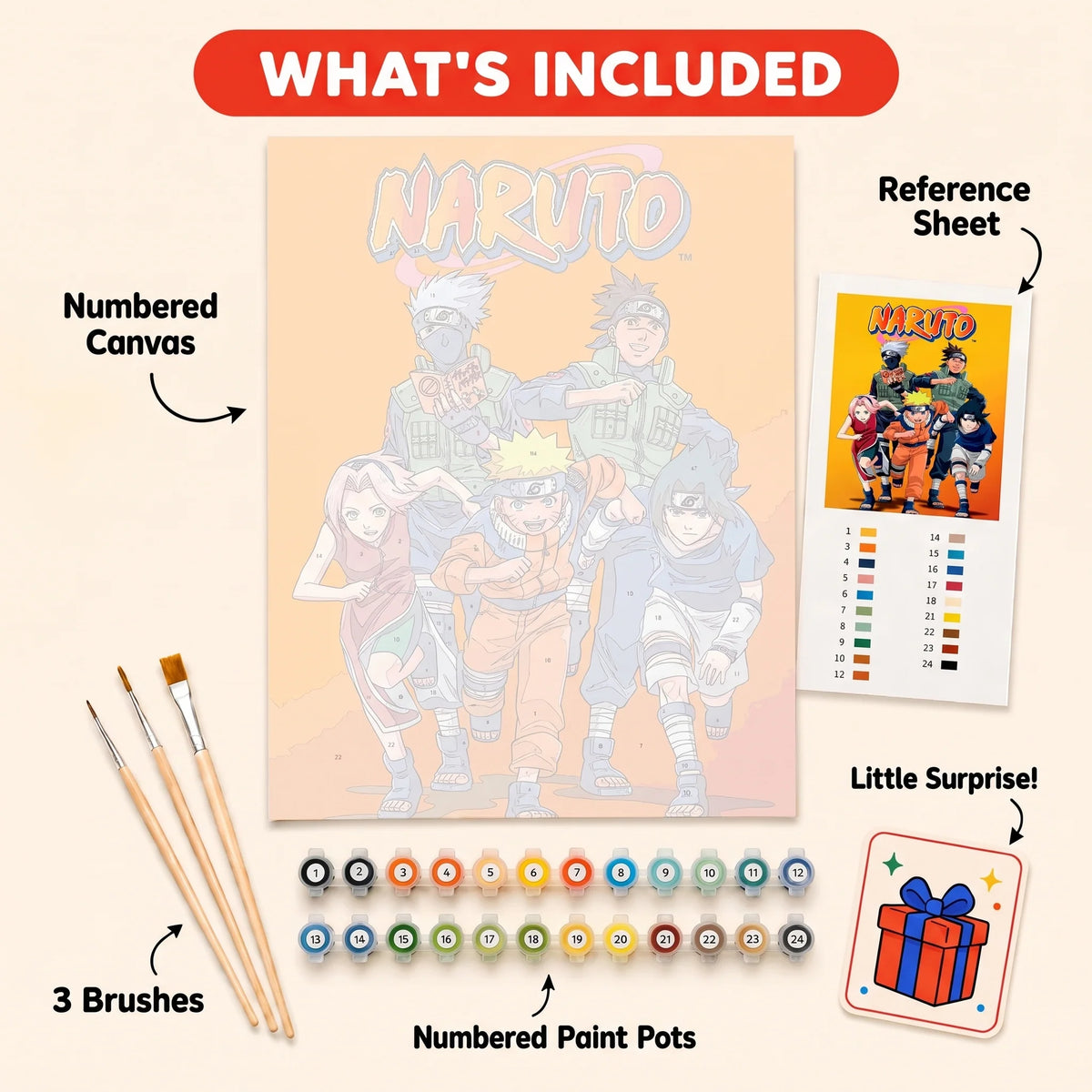 Ninja Team Paint by Numbers Kit — 5