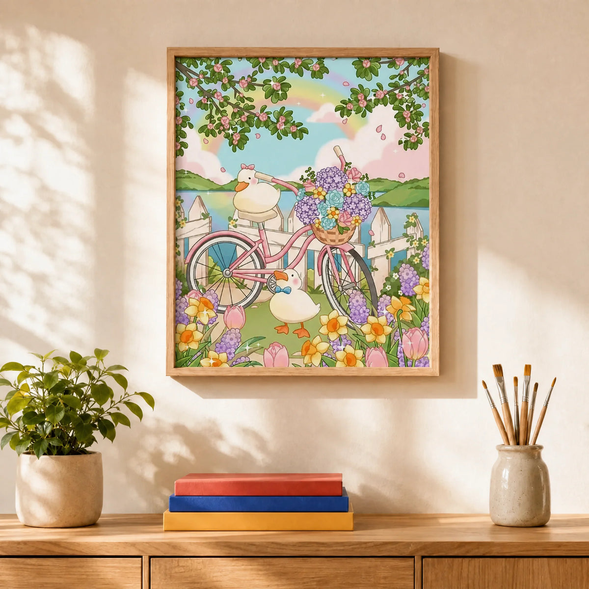 Spring Geese Ride Paint by Numbers Kit — 2