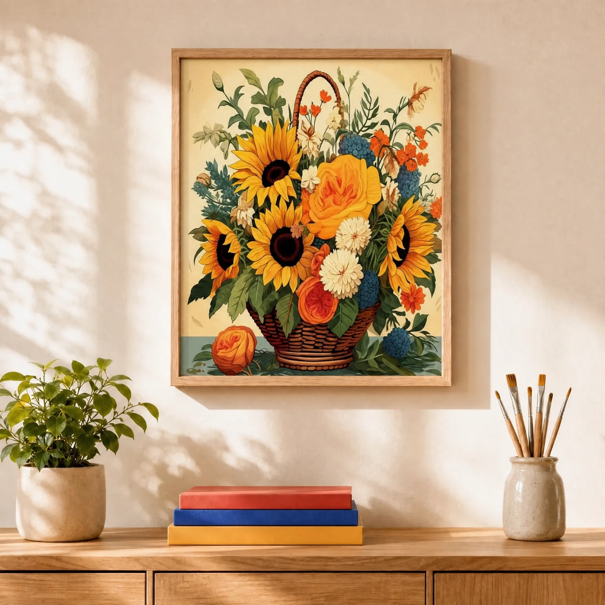 Sunflower Basket Paint by Numbers Kit — 2