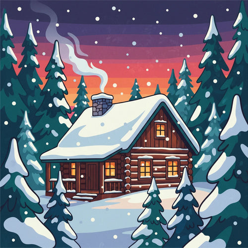 Christmas & Holiday Paint by Numbers Kits collection: finished canvas artwork