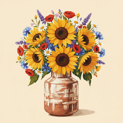 Flower Paint by Numbers Kits
