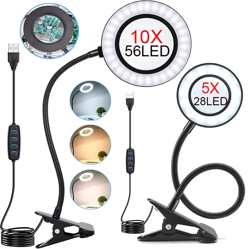 LED Lamp with Clamp for Detail Painting