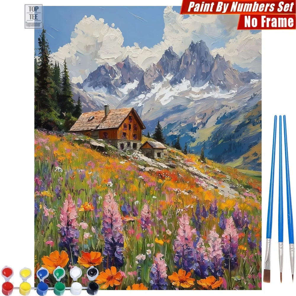Lakeside Cottage Paint by Numbers Kit