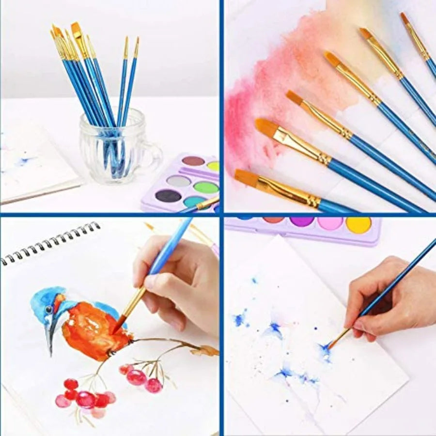 Detail Paint Brush Set of 8 + 2 FREE
