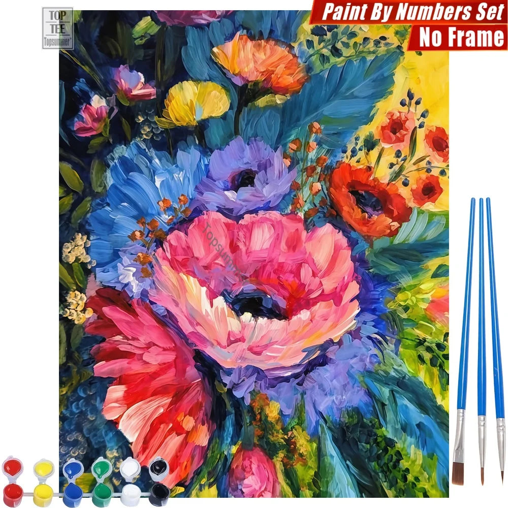 Tulip Fields Windmill Paint by Numbers Kit