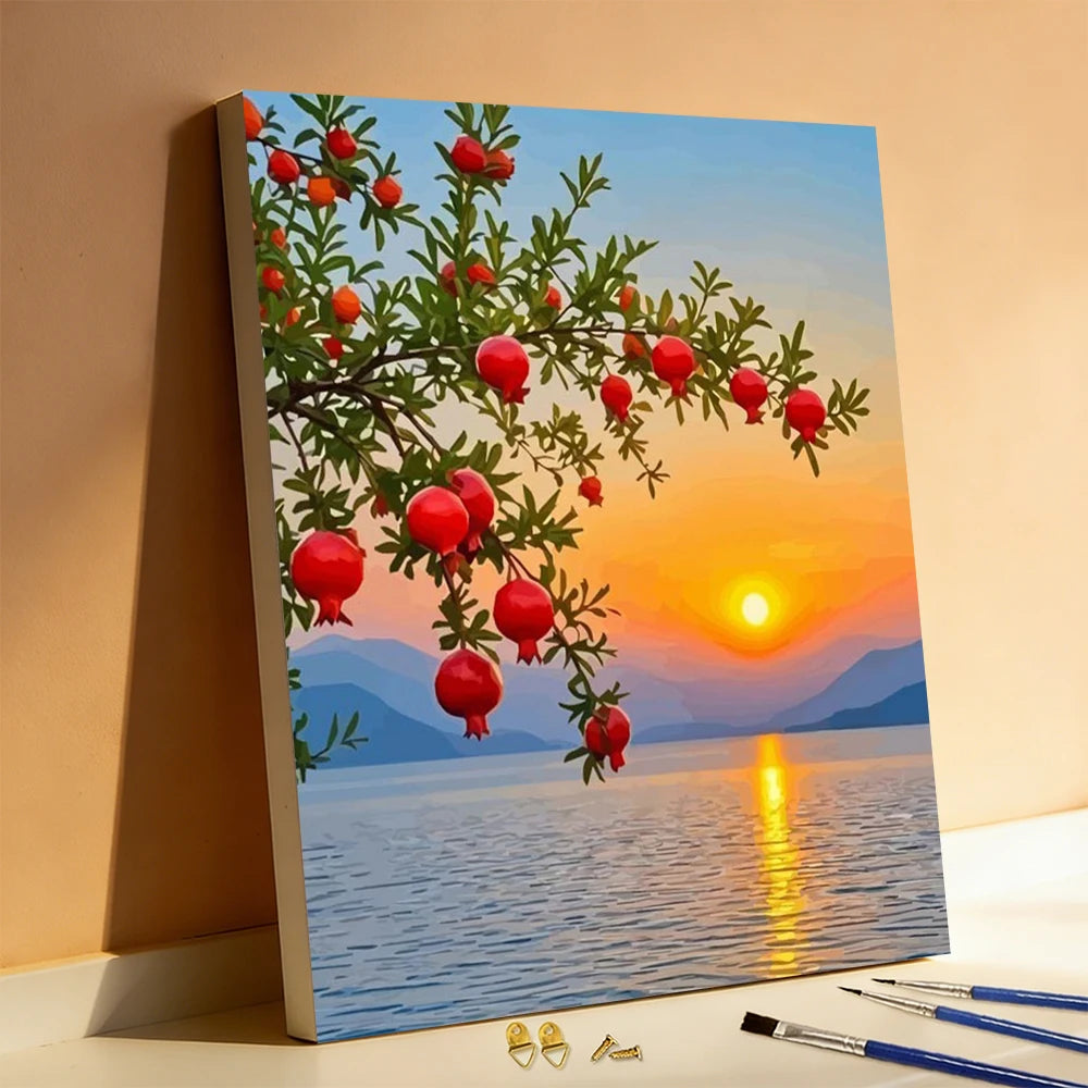 Pomegranate Sunset Paint by Numbers Kit