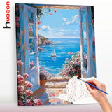 Sea Through the Window Paint by Numbers Kit