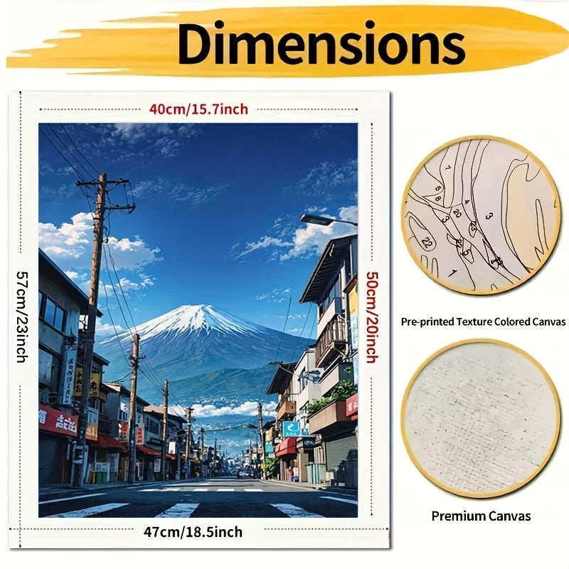 Fuji Street View Paint by Numbers Kit