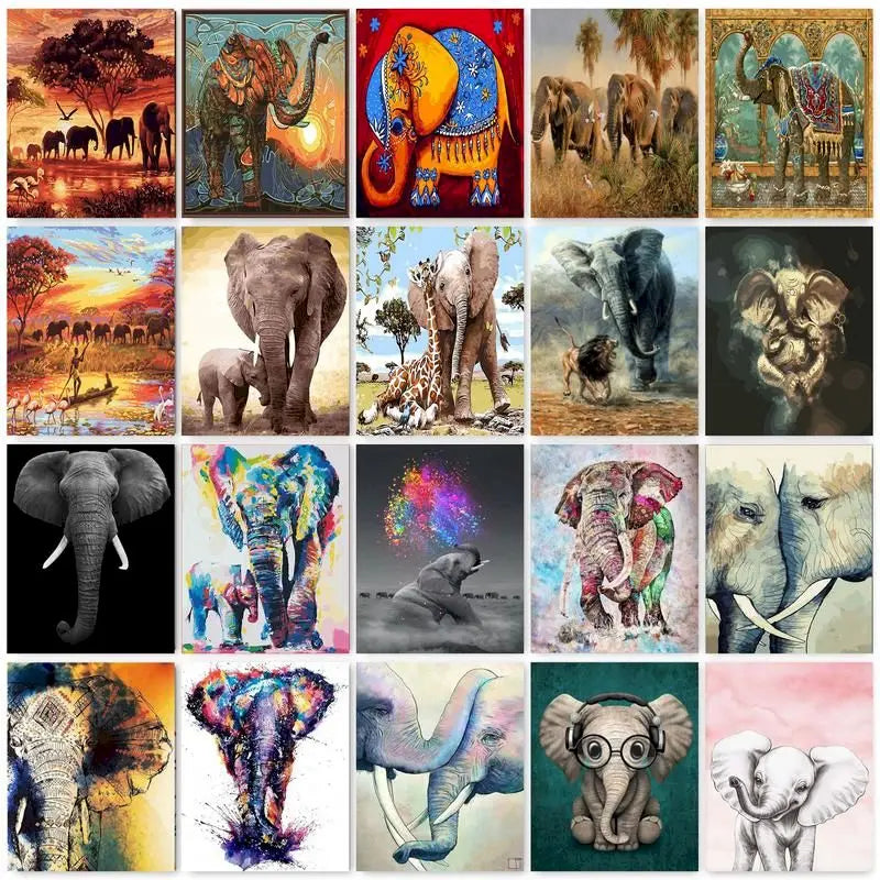 Festival Elephant Paint by Numbers Kit