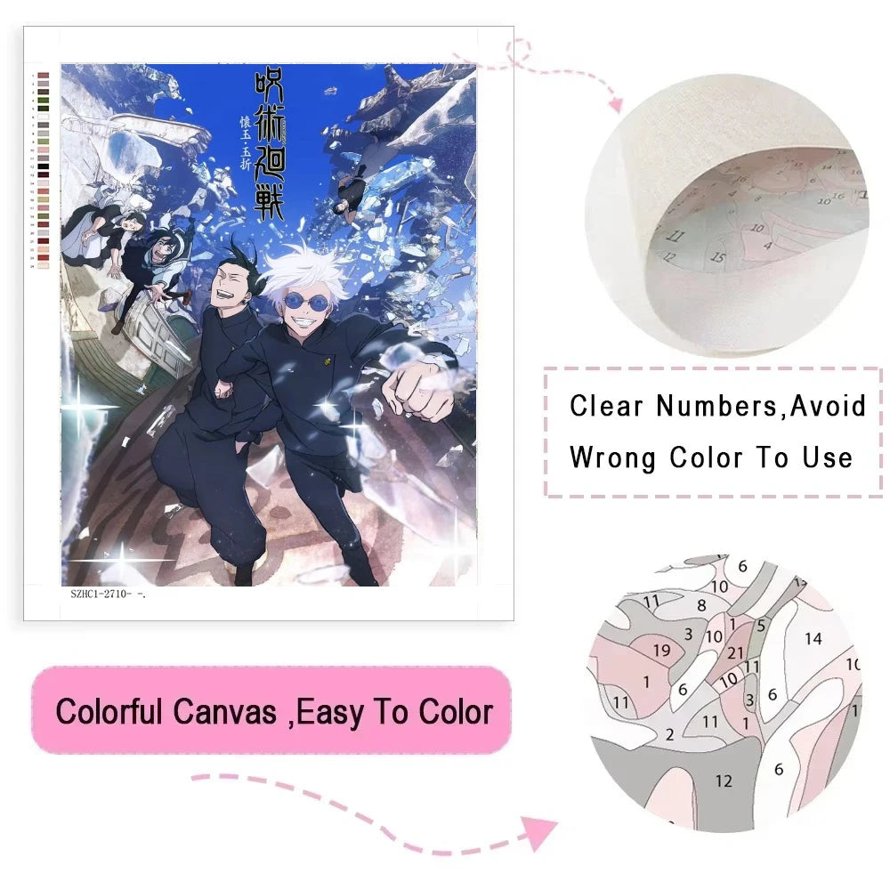 Anime Friends Paint by Numbers Kit