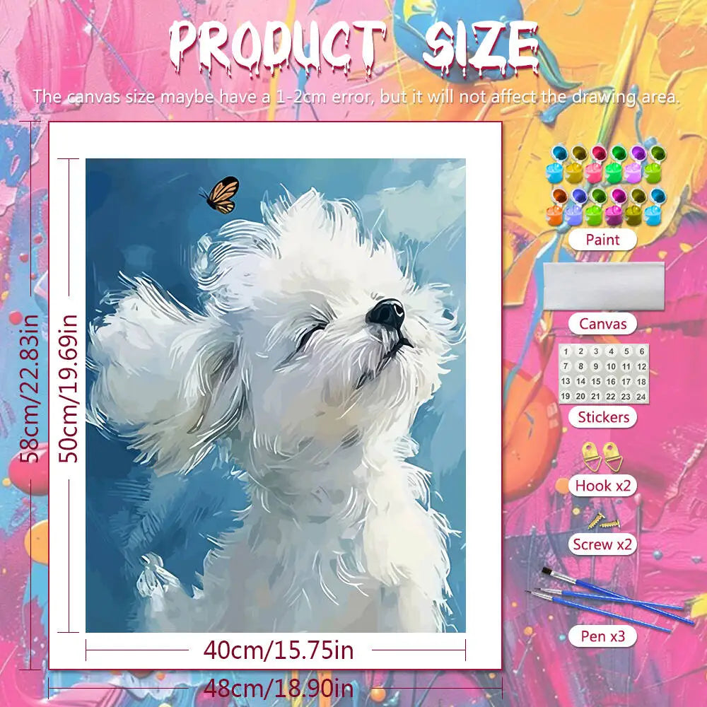 Cloud Puppy Paint by Numbers Kit