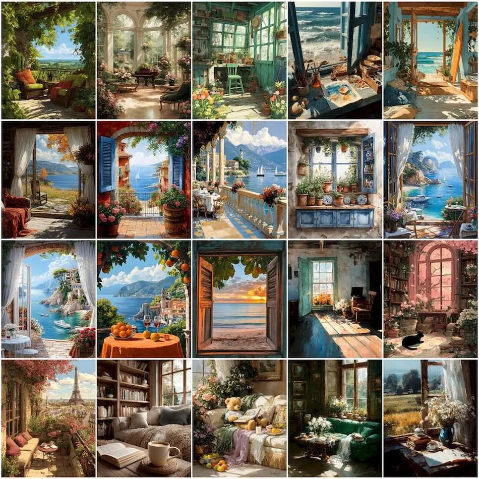 Riviera Archway Paint by Numbers Kit