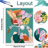 Silk and Peonies Paint by Numbers Kit