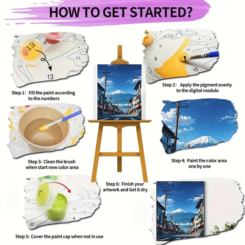 Fuji Street View Paint by Numbers Kit