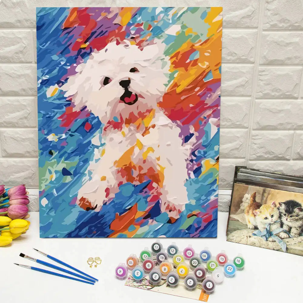 Painted Schnauzer Paint by Numbers Kit