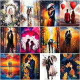 Autumn Rain Walk Paint by Numbers Kit