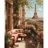 Paris Balcony Paint by Numbers Kit