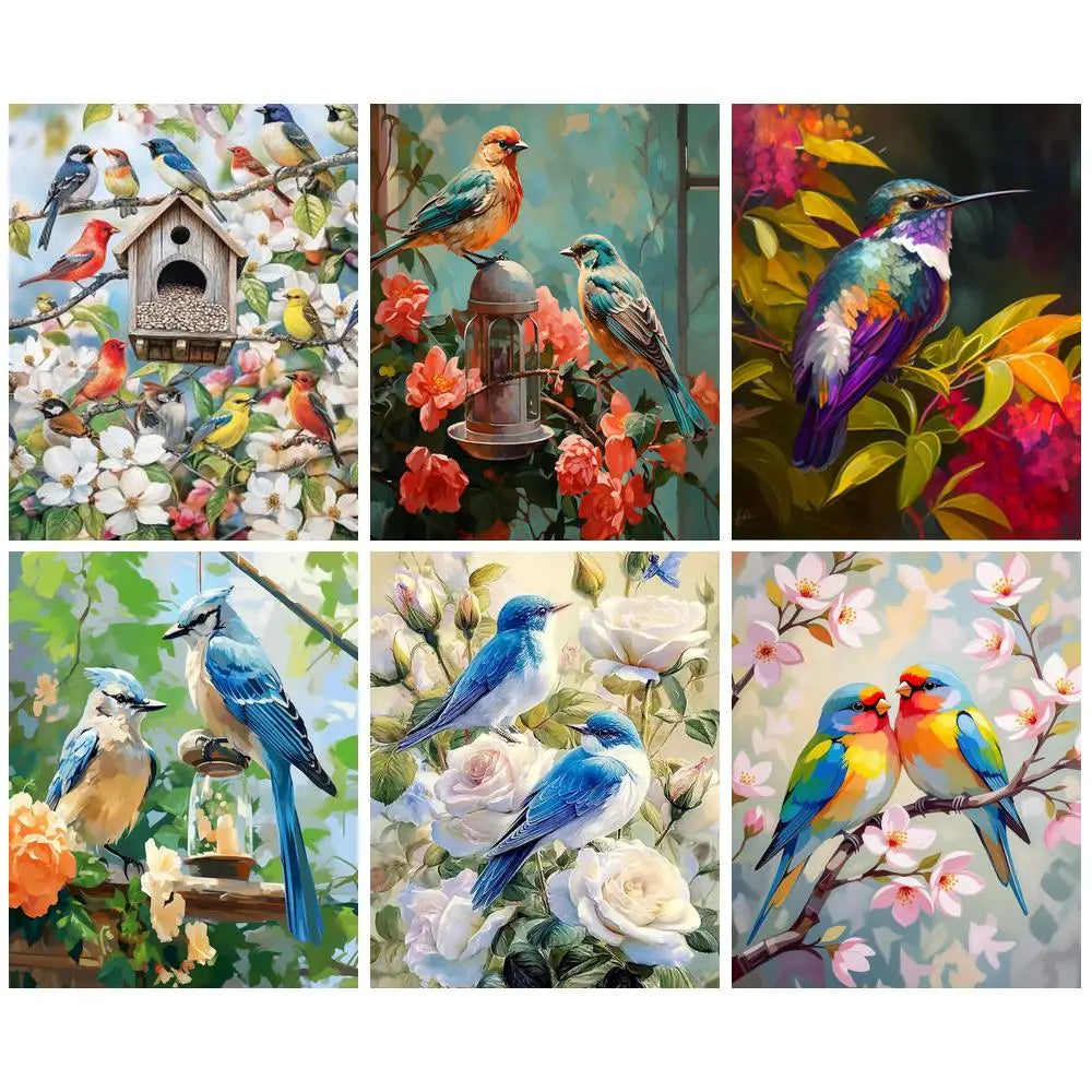 Amber Hummingbird Paint by Numbers Kit