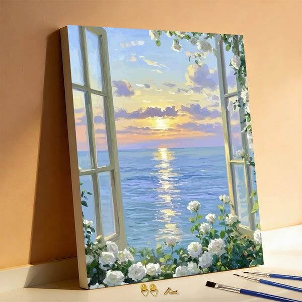 Sunset Window Paint by Numbers Kit