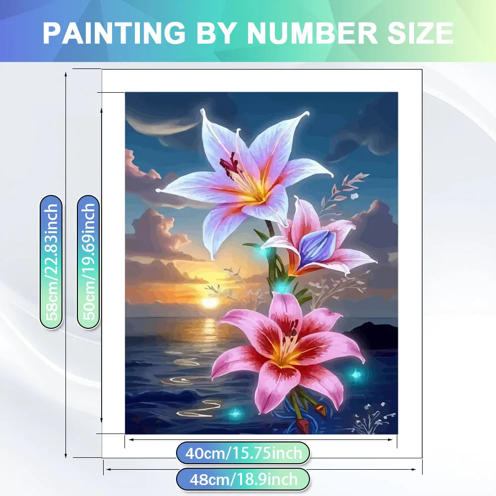 Lilies by the Falls Paint by Numbers Kit