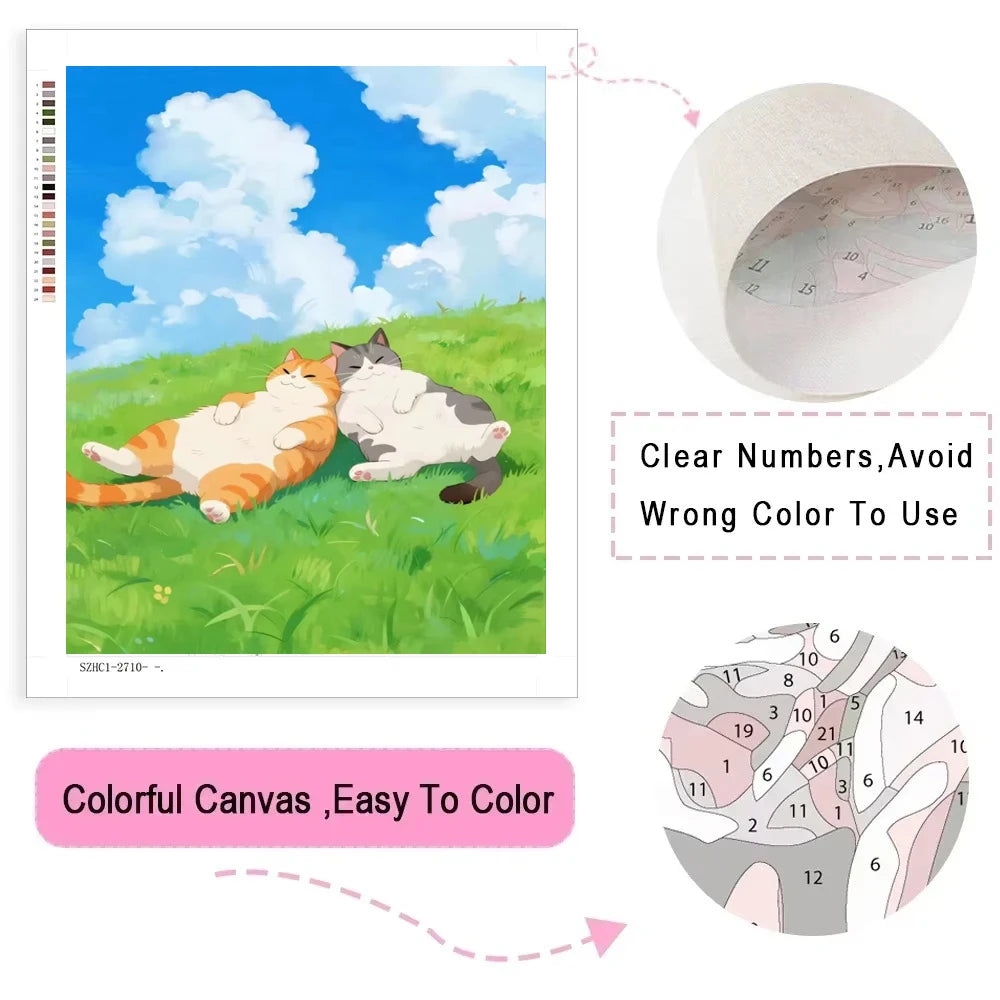 Peekaboo Kittens Paint by Numbers Kit