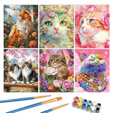 Rose Garden Cat Paint by Numbers Kit