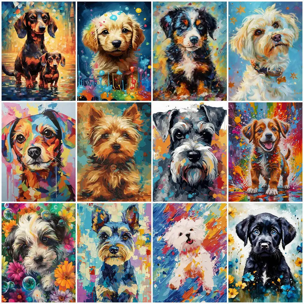 Painted Schnauzer Paint by Numbers Kit