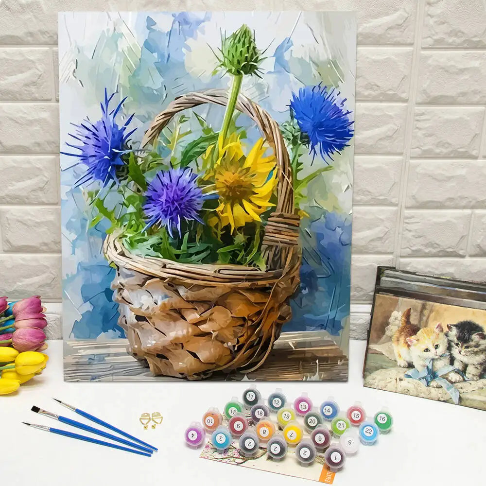 Thistle Basket Paint by Numbers Kit