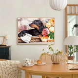 Garden Dachshund Paint by Numbers Kit