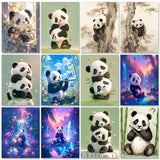 Neon Jungle Panda Paint by Numbers Kit