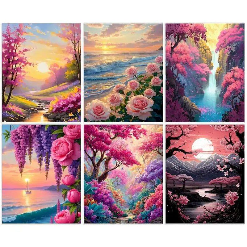 Pink Dream Forest Paint by Numbers Kit