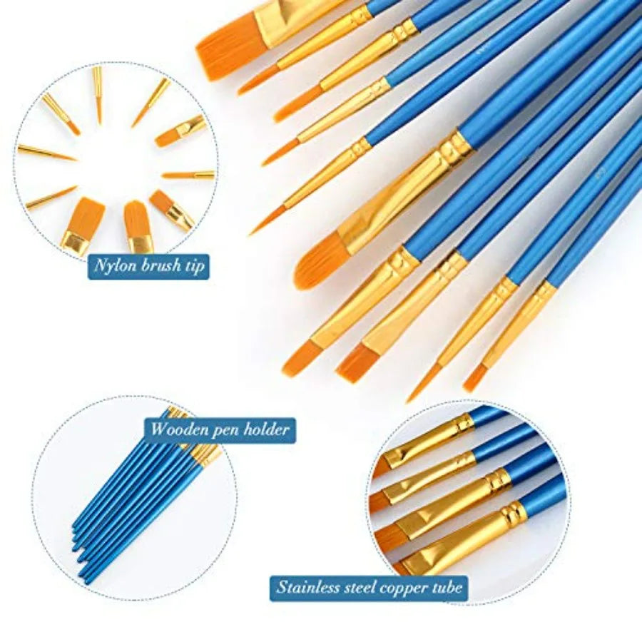 Detail Paint Brush Set of 8 + 2 FREE