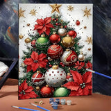Poinsettia Tree Paint by Numbers Kit
